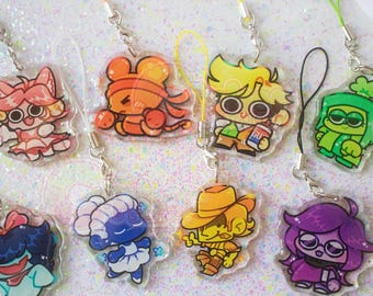 DELTARUNE FLOWERS Inspired Phone Charms! [also kris, you & tenna r there]