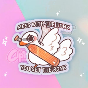 Mexa com o Honk, você ganha o adesivo Bonk Goose