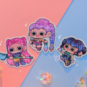 HUNTR/X Inspired Stickers! [Ft. Rumi, Zoey, & Mira] K-Pop Demon Hunters