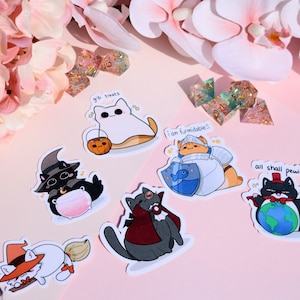 Stickers chats costumés, Fête, Mois effrayant, Halloween, Stickers RPG