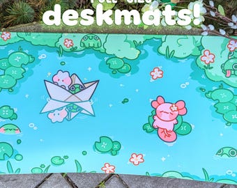 DESKMAT || Froggy Pond Mousepad [90CM x 40CM x 3MM]