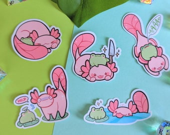 Axolotl & Frog Friend Stickers! [Ft. Aiden and Flynn!] Best Friends