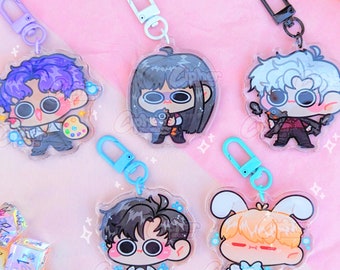 LaDS Inspired Keychain | 2.3" Charms ft. Rafayel, MC, Sylus, Zayne, and Xavier