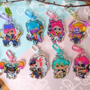 HEARTSTEEL Keychain | 2.3&quot; Charms ft. Ezreal, Sett, Aphelios, K&#39;Sante, Kayn, Yone