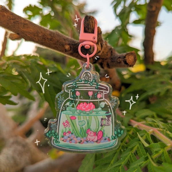 Axolotl Jar Terrarium Acrylic Charm! [Axolotl, Frog, Calico Charms]