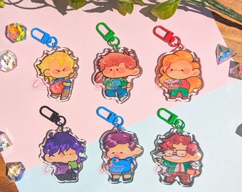 BACHELORS | Sleutelhanger geïnspireerd op Stardew Valley | Charms van 2,3 inch met Sam, Alex, Elliot, Seb, Shane en Harvey