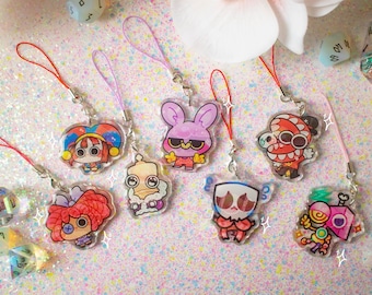 TADC Inspired Phone Charms ft Caine, Pomni, Jax, Gummi Goo, Kinger, Gangle, Zooble & Ragatha]