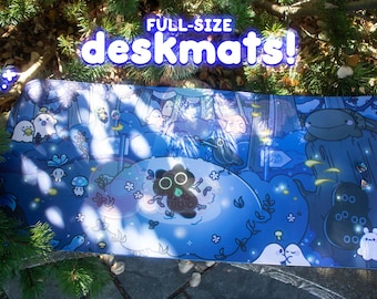 DESKMAT || Midnight Kitty Mousepad [90CM x 40CM x 3MM]