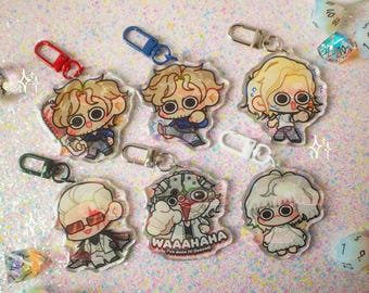 RE9 Inspired Keychain | 2.3" Charms ft. Leon, Grace, Gideon, Zeno & Emily