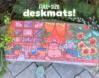 DESKMAT || Cat Cottage Mousepad [90CM x 40CM x 3MM]
