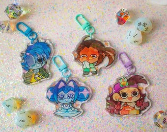 Knights of Guinevere Inspired Keychain | 2.3" Charms ft. Guinevere, Andi & Frankie