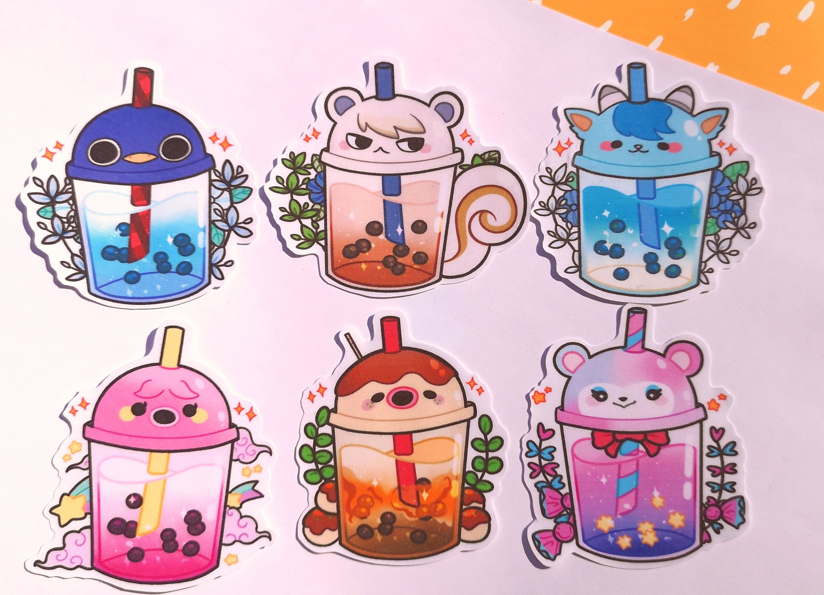 Animal Crossing Villager Boba Tea Stickers Etsy UK