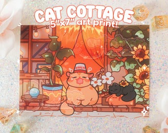 Cat Cottage [Original Art Print]