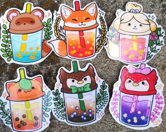 AC Inspiriert NPC Boba Tea Sticker