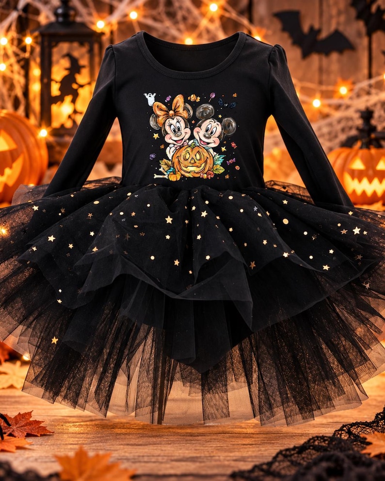 Personalised Halloween Tutu Dress | Black Bodice, Tulle Skirt (2026