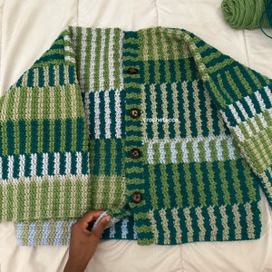Nature Sweater Cardigan Pattern semi-beginner/ advanced beginner friendly non-traditional pattern image 4