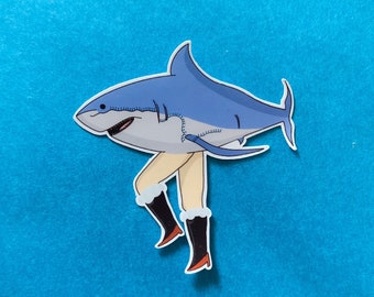 Single Shark with legs Sticker