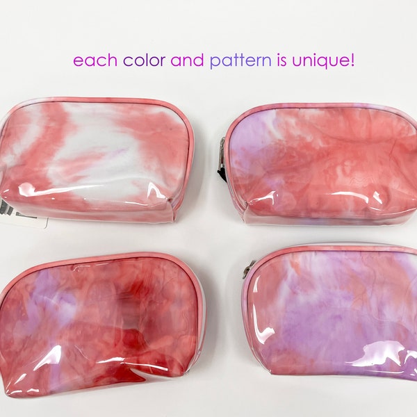 PINK Smell proof cosmetic bag (1) super cute watercolor tie dye -carbon filter technology by pot *pourri brand/ travel stash bag