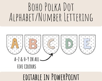 BOHO alfabetsbokstäver för anslagstavlor | anslagstavlor | modernt klassrum | boho klassrum | neutralt klassrum