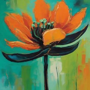 Vibrant Orange Flower Art Print