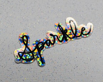 Sparkle Holographic Glitter Sticker / Holographic Decal for Waterbottle / Laptop / VSCO / Case / Phone / Yeti / iPad / Waterproof