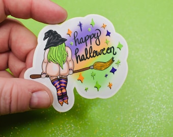 Cheeky Witch Sticker / Halloween Decal for Waterbottle / Laptop / VSCO / Case / Phone / Yeti / iPad /  Bullet Journal / Planner / Waterproof