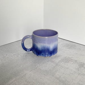 Purple and White Handmade Ceramic Mug, Pottery Mug, Coffee Mug, Handmade Mug, Unique Mug