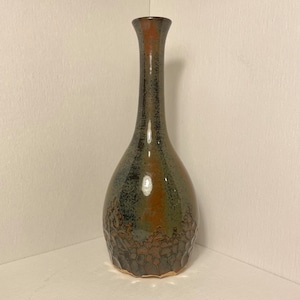 Carved Handmade Ceramic Bud Vase, Small Vase image 3