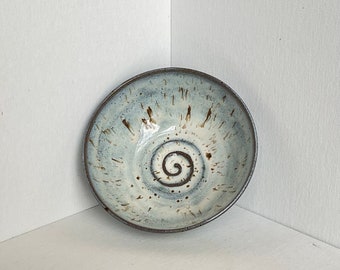 White and Brown Speckled Handmade Ceramic Bowl, Pottery Bowl, Handmade Bowl, Unique Bowl