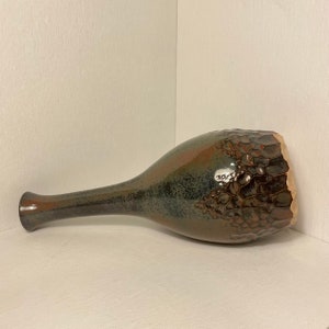 Carved Handmade Ceramic Bud Vase, Small Vase image 6