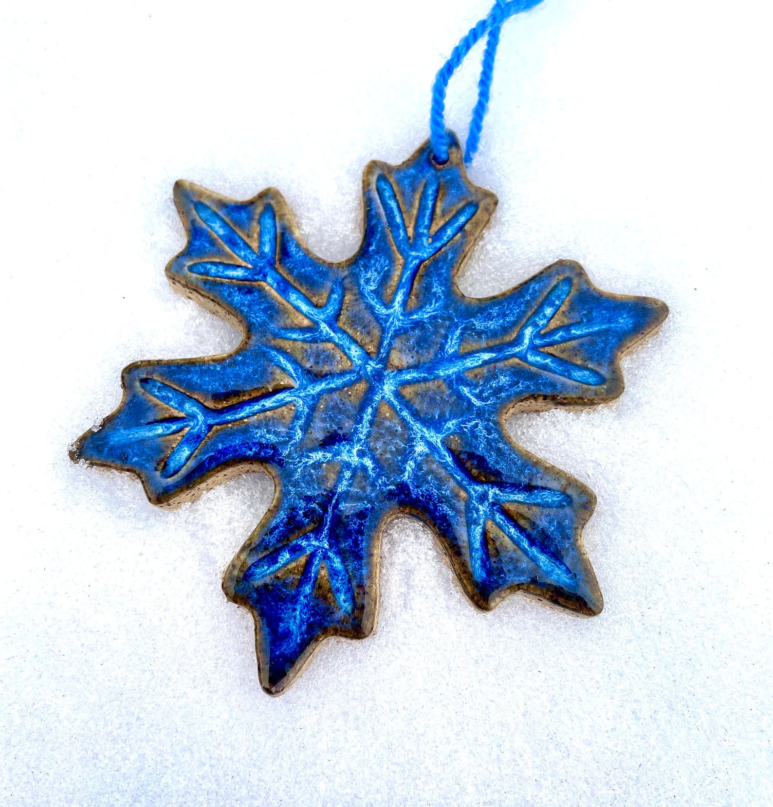 Ceramic Handmade Snowflake Ornament Etsy