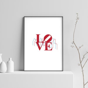 Philadelphia druckbare - Philadelphia Liebe Statue Poster - Home Decor - Wand-Dekor - Poster - Philly Poster - Philadelphia