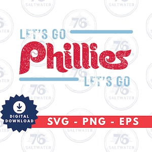 Lets Go Phillies Sports svg png, pdf, svg files for cricut, vinyl cut file, iron on Baseball Football Soccer, Phillies clipart