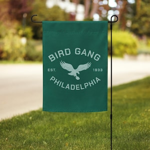 Bandera de jardín de Eagles Bird Gang, decoración de Eagles para exteriores, letrero de Eagles para exteriores, letrero de Eagles, regalo de Eagles para hombres, regalo de Eagles para mujeres, bandera de Eagles verde