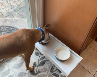Comederos para mascotas medianos, estándar o dobles, hechos a medida. Soporte elevado para gatos o perros, estación de comedero elevada para mascotas.