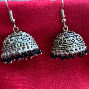 Oxidised beaded earrings for navratri