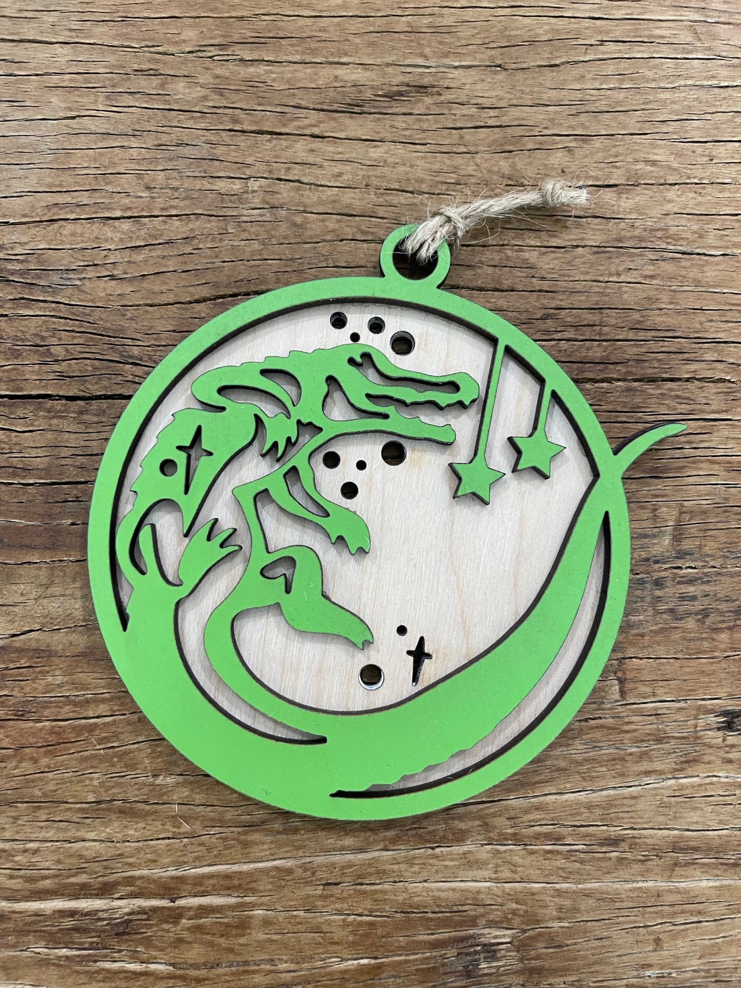 Alligator Ornament, 2024 Personalized Christmas Ornament, Beach Trip