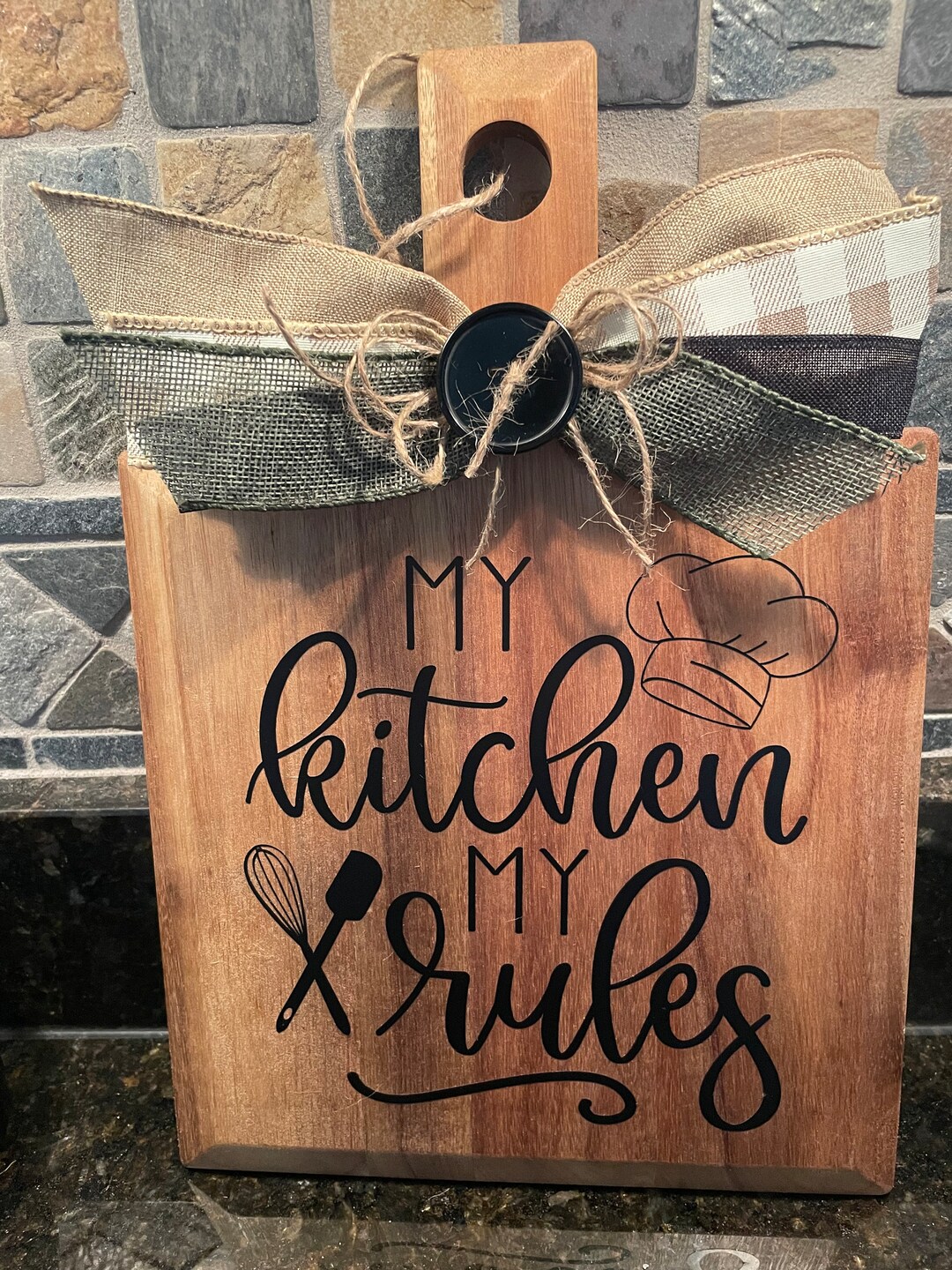 Wood Decorative Cutting Board Kitchen Decor Farmhouse Etsy
