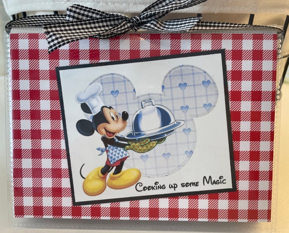 Disney Themed Kitchen Recipe Book, Recipe Holder, Plastic Covered Recipe  Holder, Mickey and Minnie Cooking, Recipe, Shower, Housewarming 
