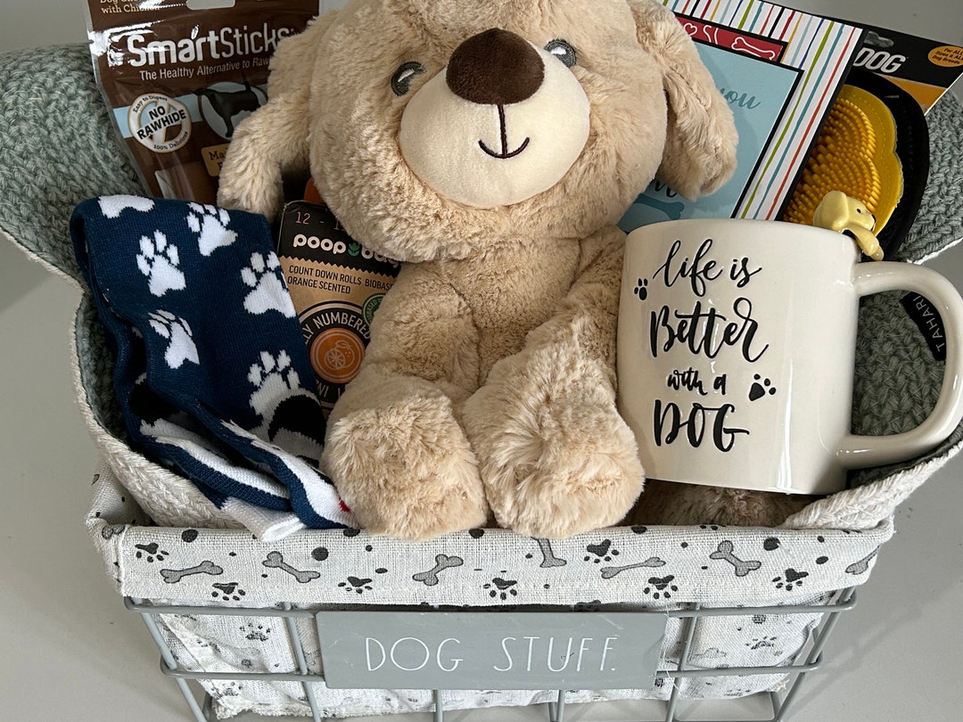 Dog Gift Basket New Puppy Gift Basket Dog Toy Box Etsy
