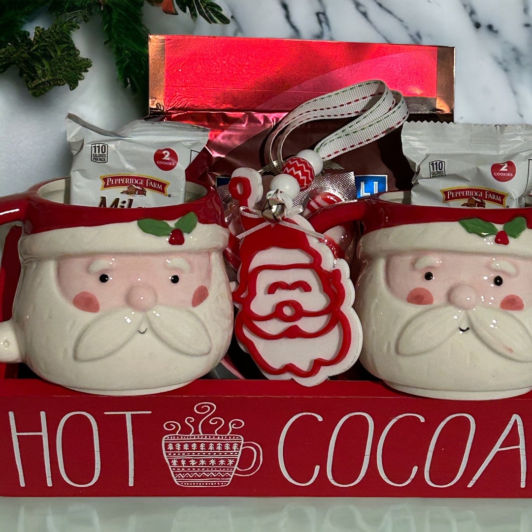 Hot Chocolate Gift Basket Gift Set Hot Cocoa Santa Basket Etsy