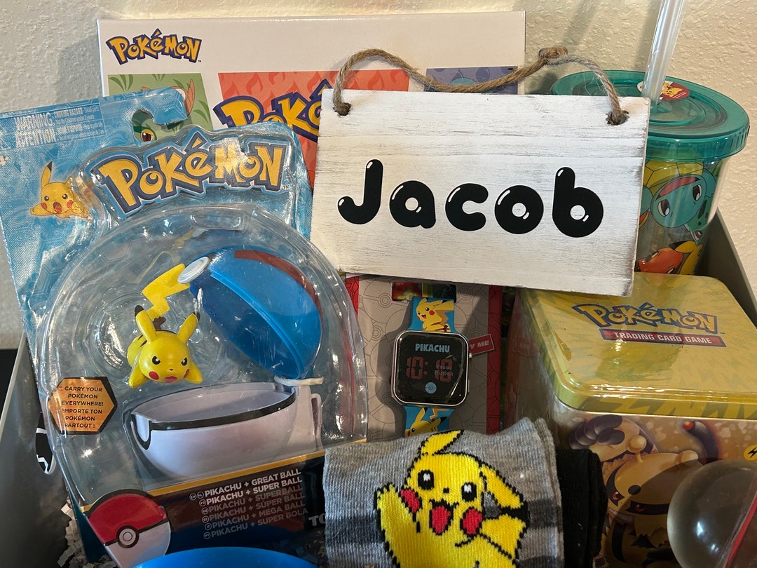 Deluxe Pokemon Gift Basket Kids Basket Birthday Gift for Etsy
