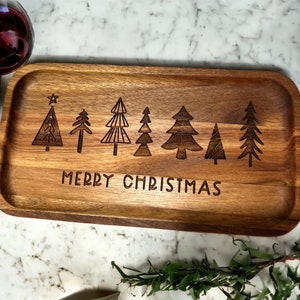 Decorative Christmas Serving Tray, Valet Tray, Cheese Tray, Christmas Serving Tray, Christmas Gift, Cheese Tray and Spreader, Cookie Tray