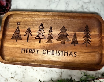 Decorative Christmas Serving Tray, Valet Tray, Cheese Tray, Christmas Serving Tray, Christmas Gift, Cheese Tray and Spreader, Cookie Tray