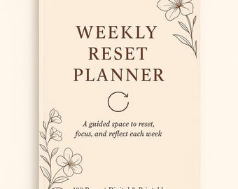 12-Week Weekly Reset Planner: Self-Care & Habit Tracker (PDF)