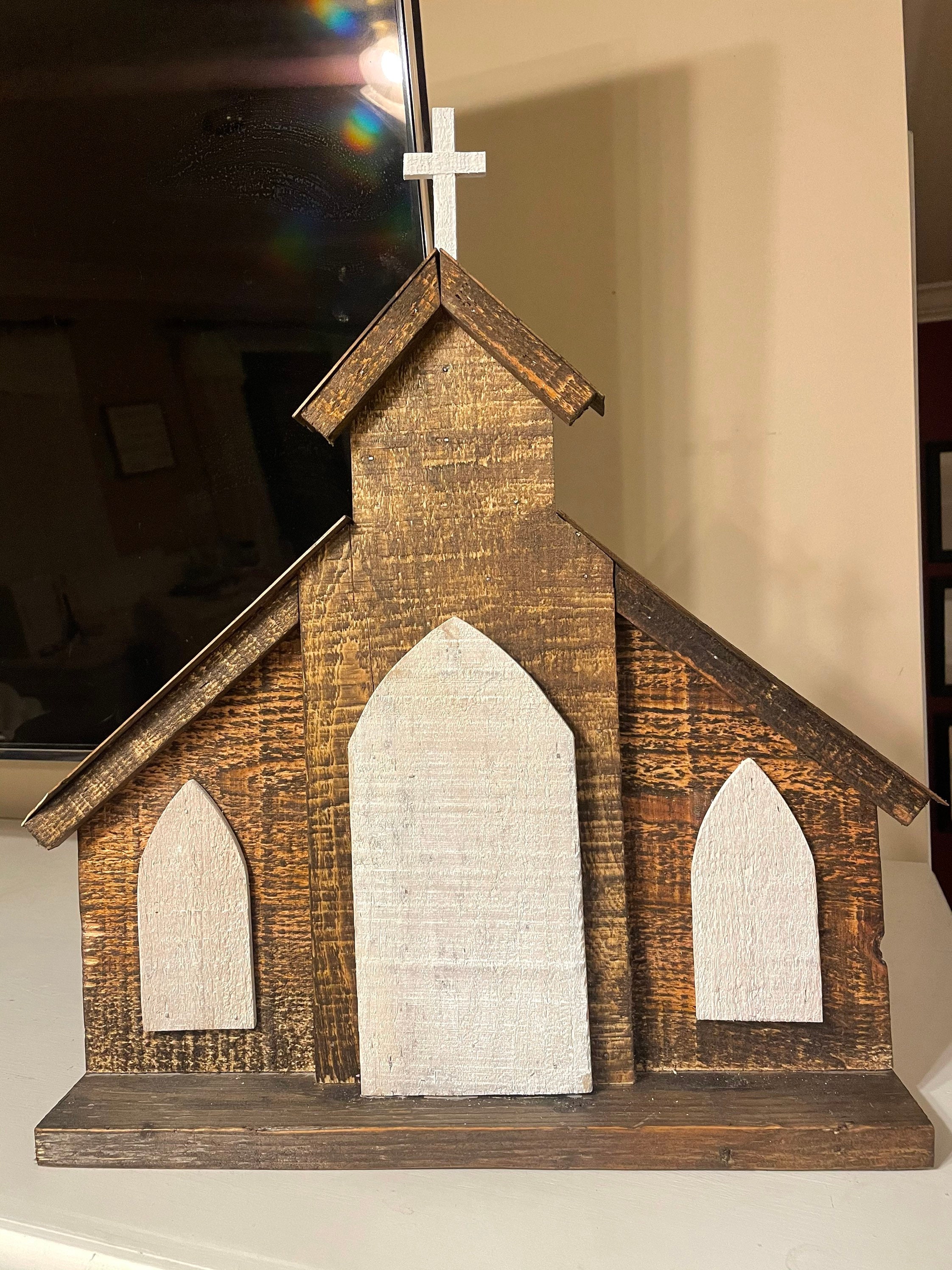 Handmade Wooden Church Etsy