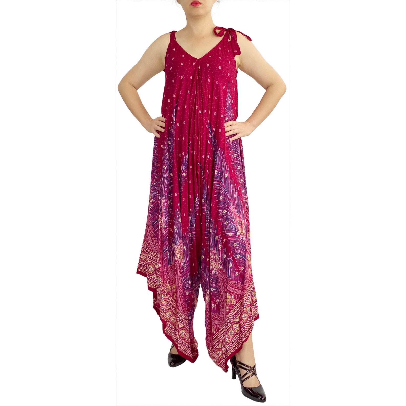 plus size handkerchief jumpsuit