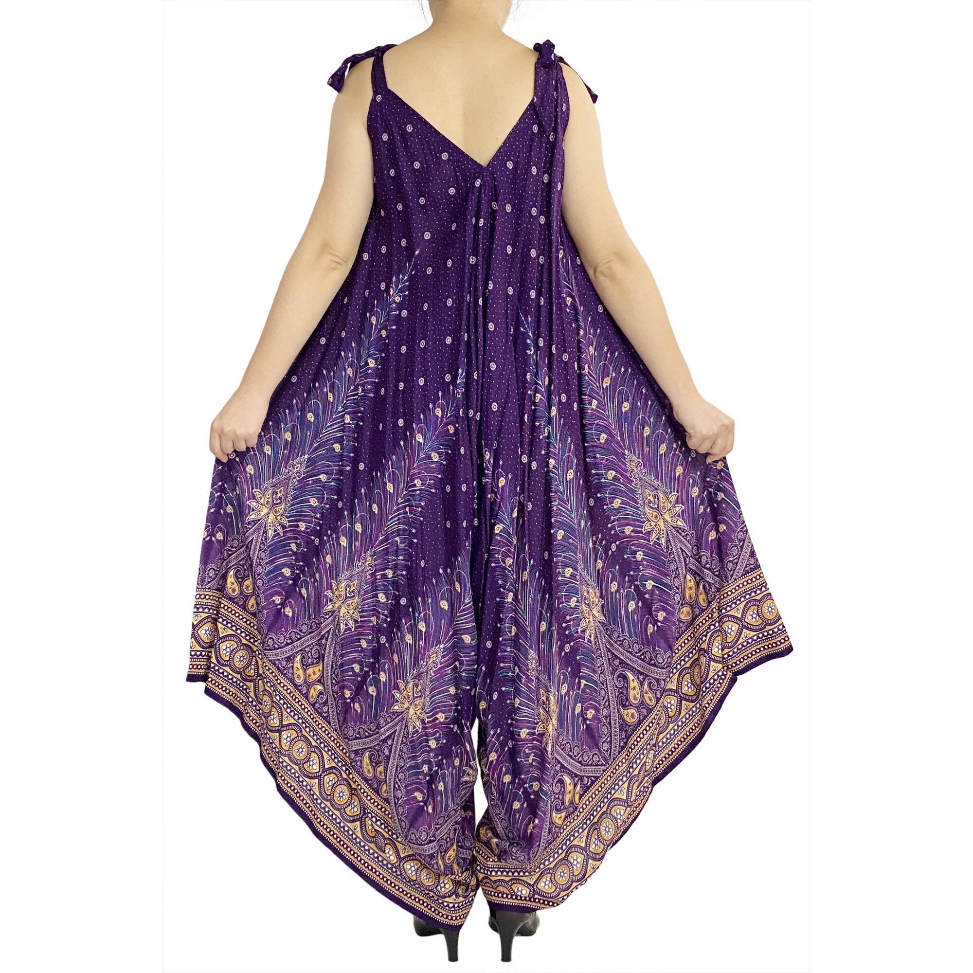 Women's Boho Harem Handkerchief Jumpsuit Romper Overall Etsy