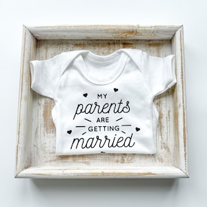 wedding announcement babygrow engagement announce baby grow bodysuit mummy and daddy getting married engaged