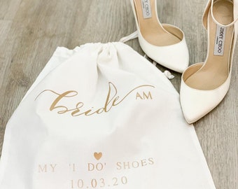 Bolsa para zapatos de boda - idea para novia y dama de honor